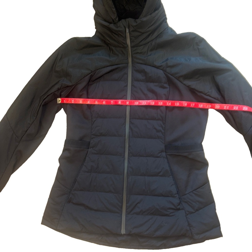 Lululemon Down For It All Jacket Size 12 Large Black Coat Jacket Athletic Gym - Picture 7 of 8